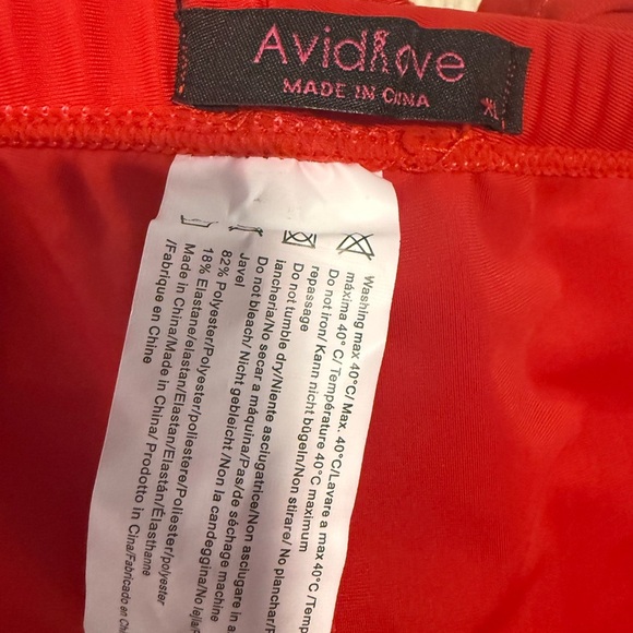 Red and White Striped Swim 2 Piece with Ruched Detail - Picture 9 of 14